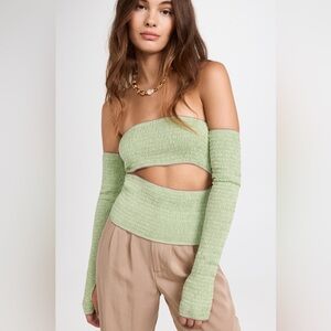 Anna October green Elise top in green